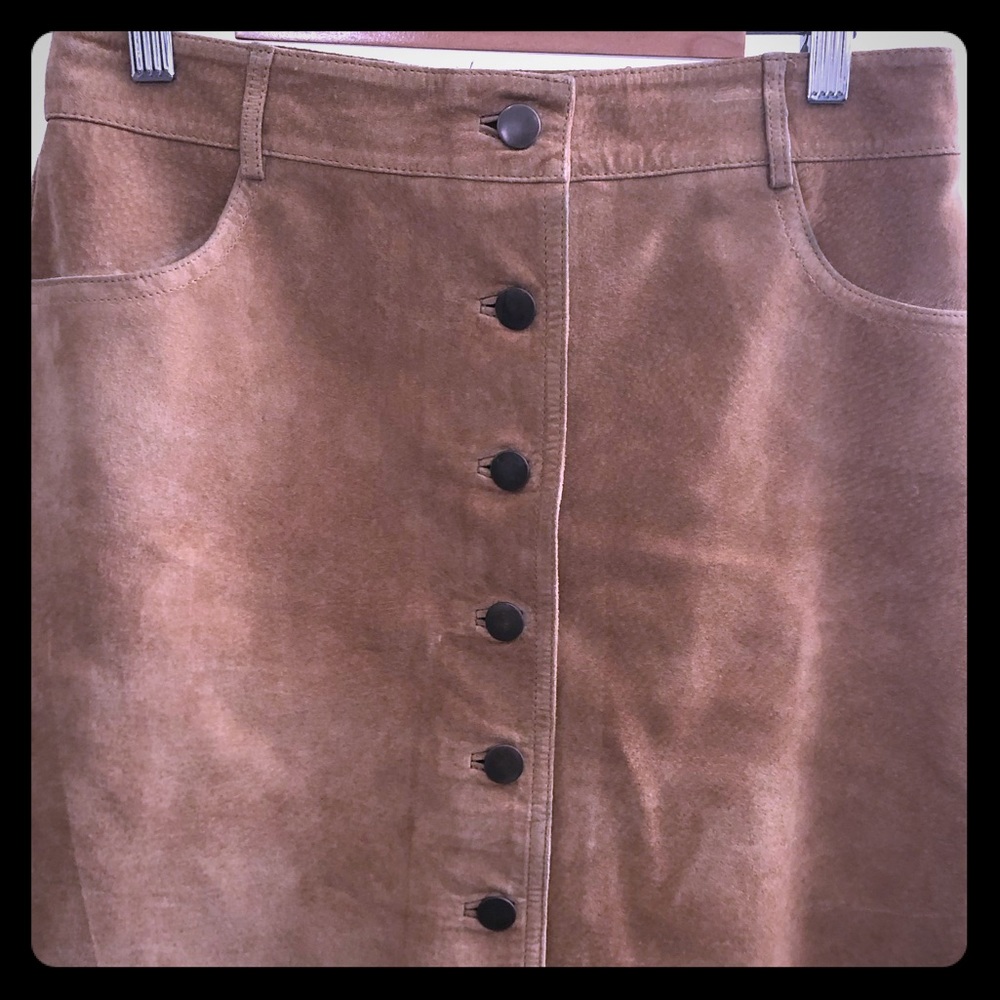 Tan suede skirt